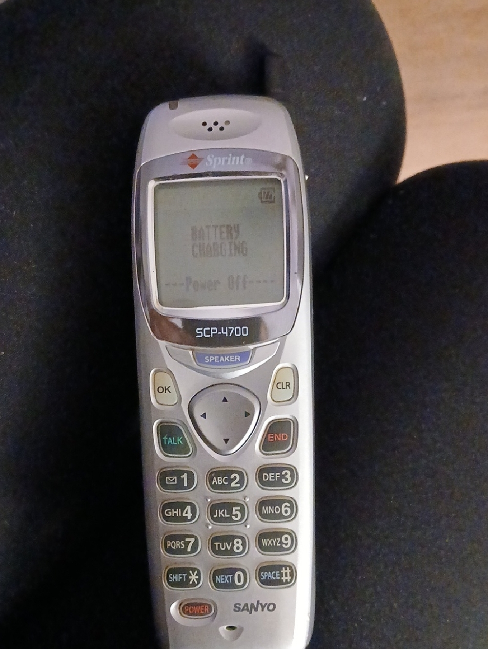 Sanyo SCP-4700 Silver Cellular Phone with Sprint Logo